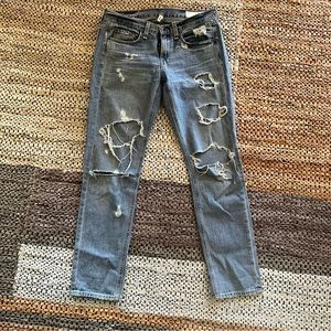 Rag & Bone Ripped Boyfriend Jeans